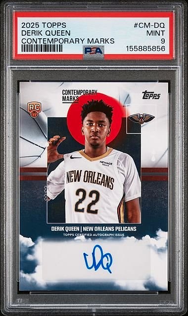 2025-26 Topps Contemporary Marks Derik Queen #CM-DQ Rookie Auto PSA 9
