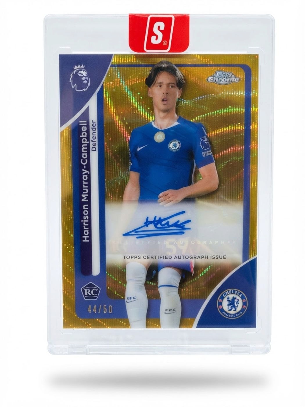 2025-26 Topps Chrome Premier League Chrome Autographs Harrison Murray-Campbell Gold Refractor #CA-CB Rookie Auto 44/50
