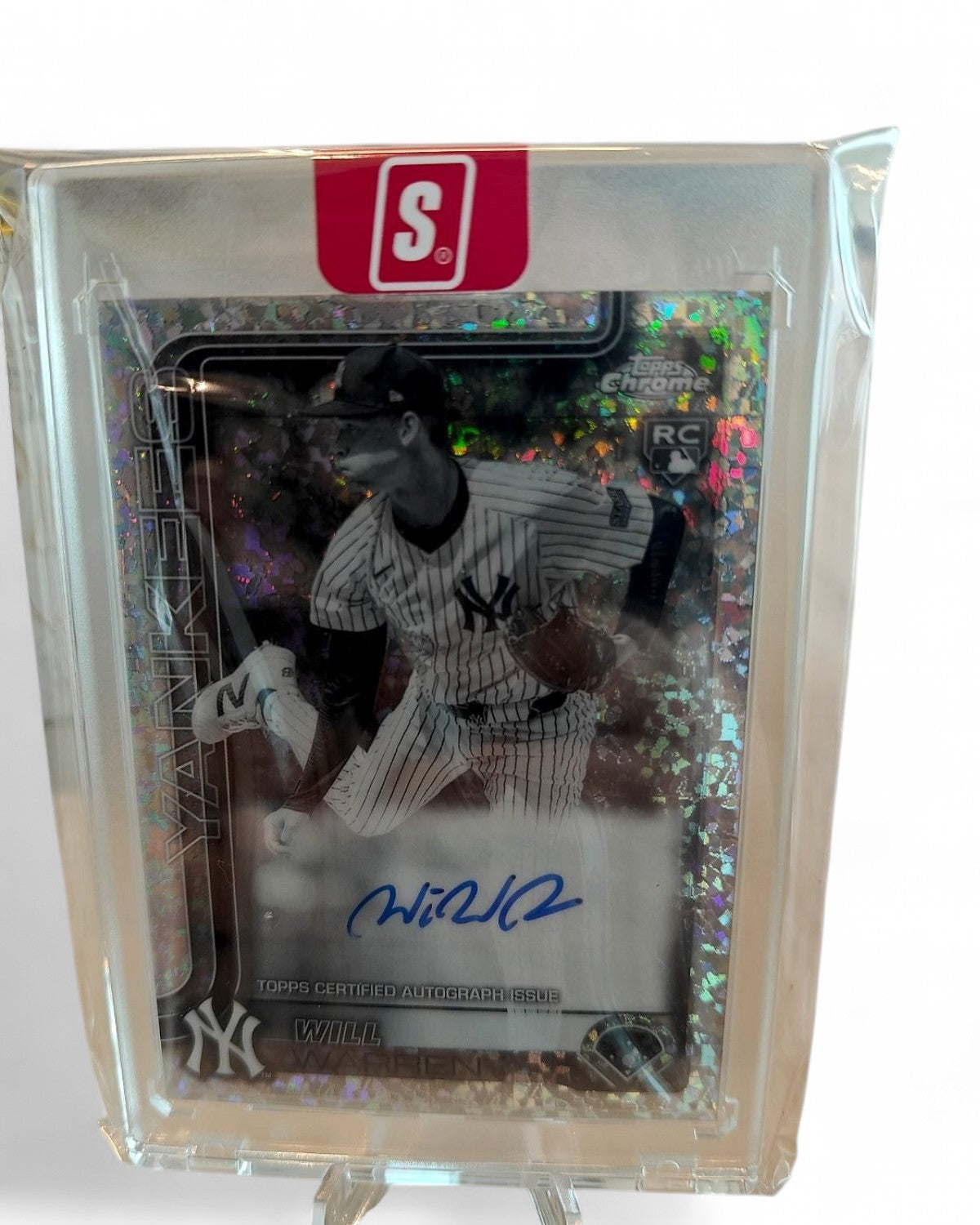 2025 Topps Chrome Rookie Autograph Will Warren Purple Speckle Refractor #RA-WWA Rookie Auto