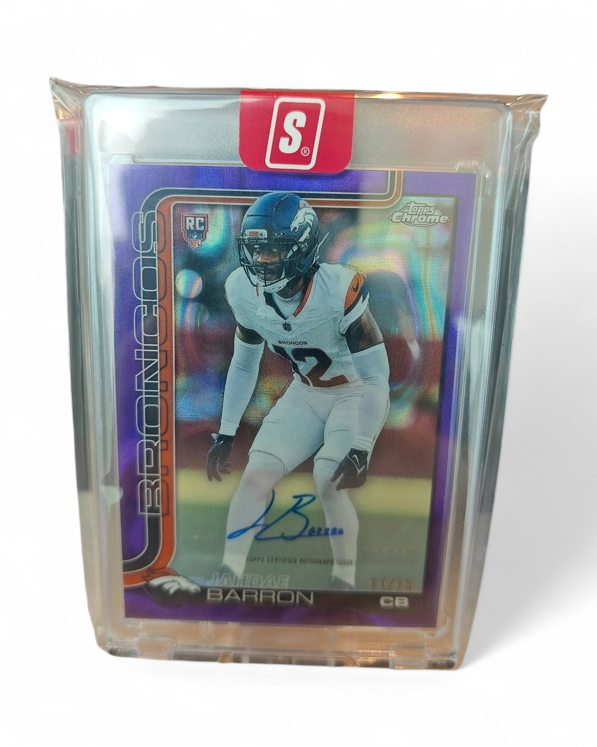 2025 Topps Chrome Sapphire Rookies Autographs Sapphire Jahdae Barron Orange Sapphire #RA-JB Rookie Auto 11/25