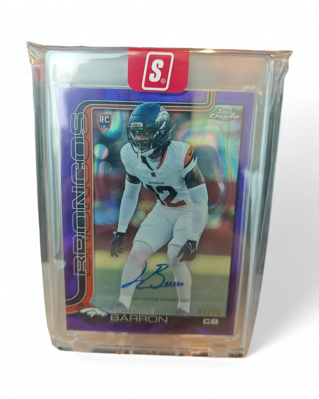 2025 Topps Chrome Sapphire Rookies Autographs Sapphire Jahdae Barron Orange Sapphire #RA-JB Rookie Auto 11/25