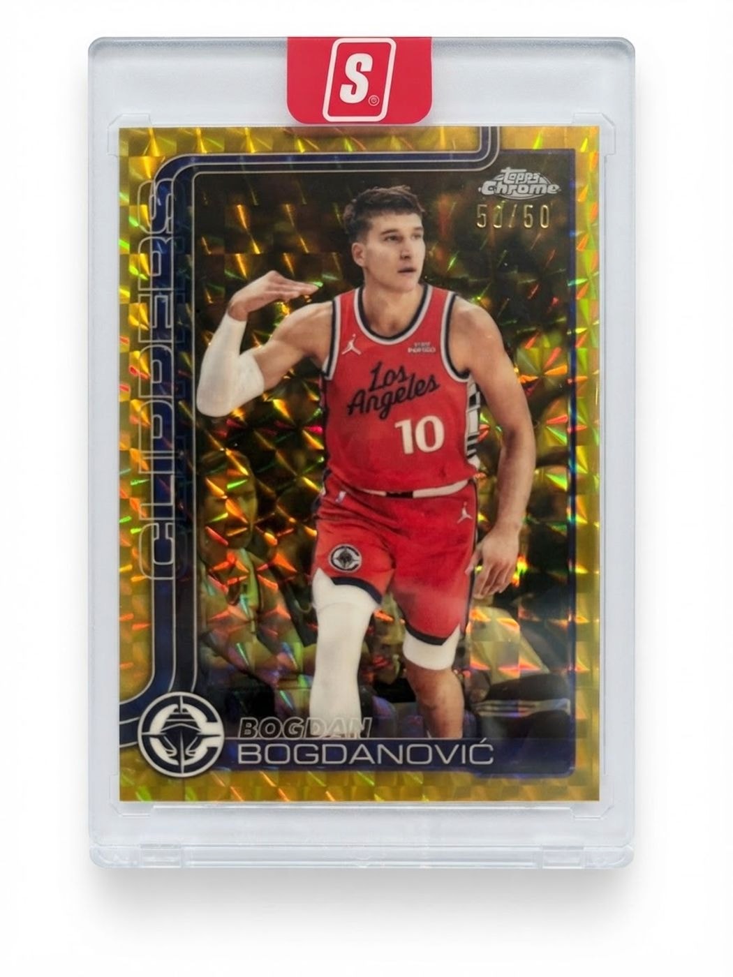 2025 Topps Chrome Update Bogdan Bogdanovic Geometric Gold #92 50/50