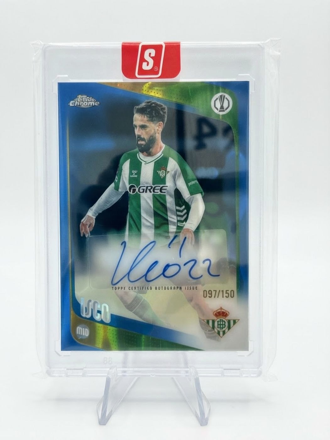 2025 Topps Chrome UEFA Autograph Isco Blue #CA-IS Auto 097/150
