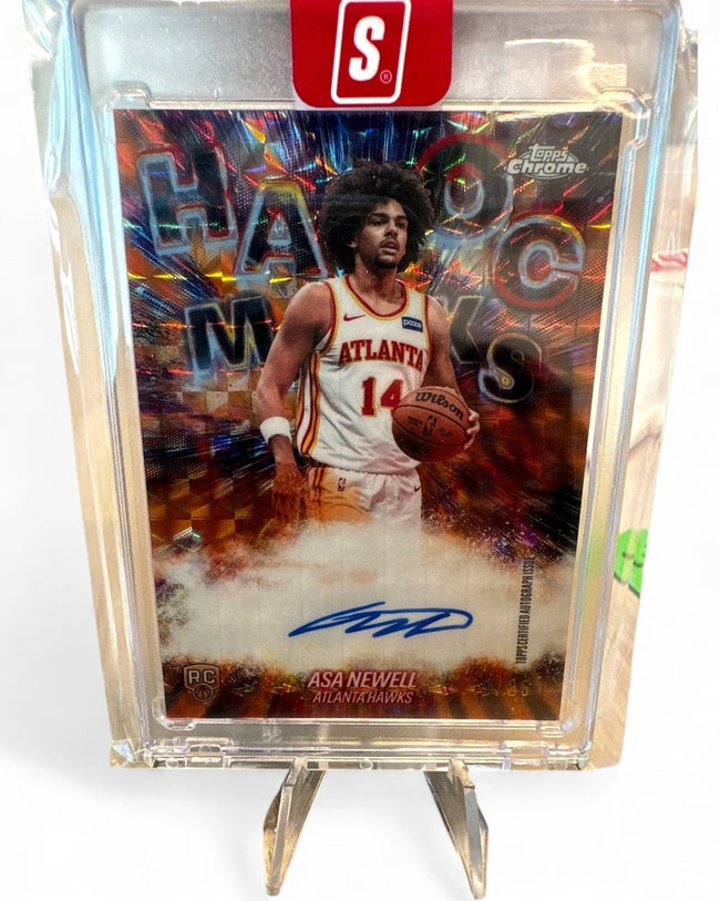 2025 Topps Chrome Updates Basketball Havoc Marks Autograph Update Asa Newell #HM-ASA Rookie Auto
