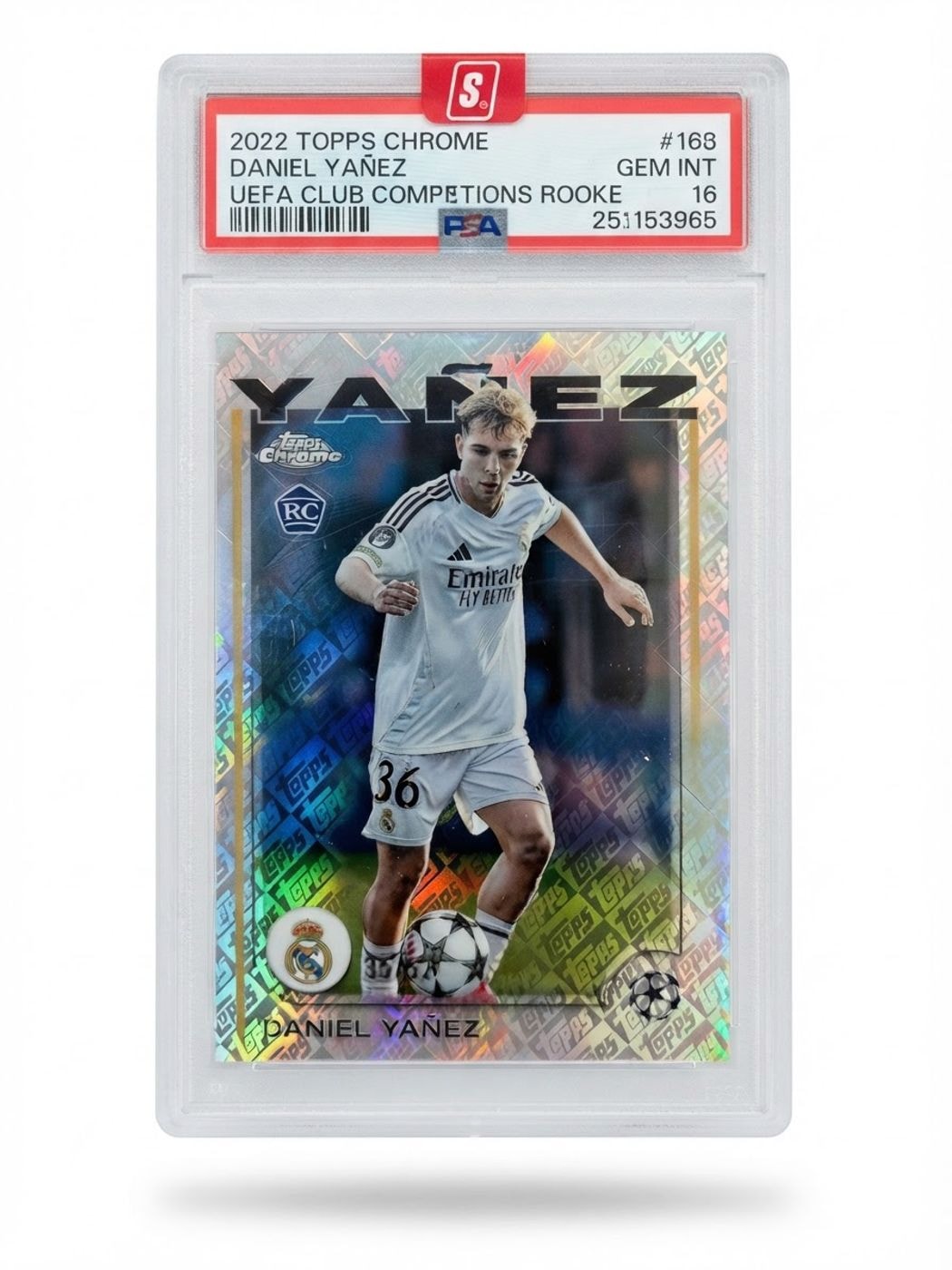 2025 Topps Chrome UEFA Club Competitions Daniel Yañez #66 Rookie 35/99