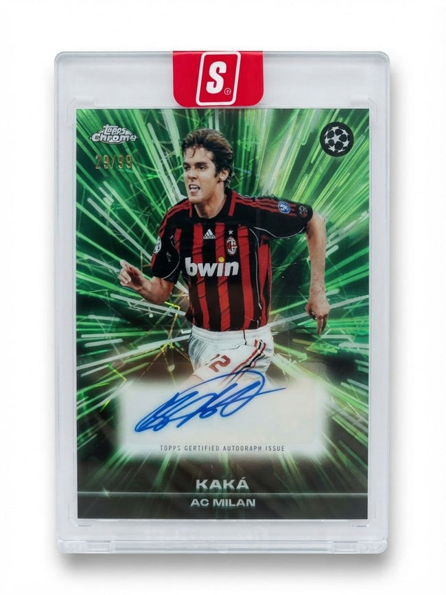 2025 Topps Chrome UEFA Club Competitions Auto Milan Kaká Black Lazer Refractor #BLA-KA Auto 29/99