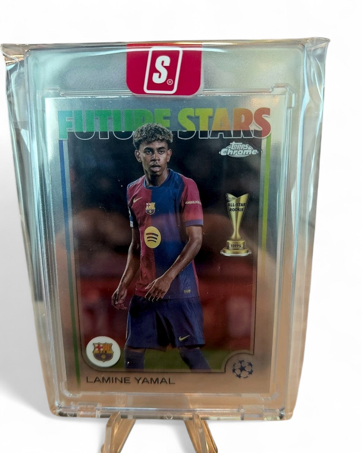 2025 Topps Chrome UEFA Champions League Future Stars Lamine Yamal Refractor #27