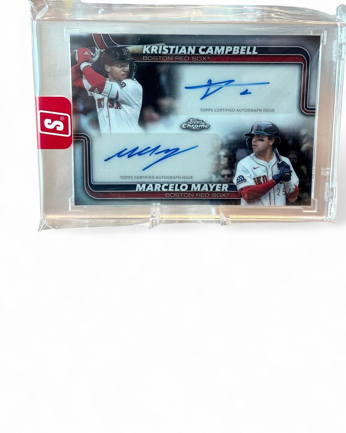 2025 Topps Chrome Update Dual Autograph Kristian Campbell/Marcelo Mayer #DA-MC Auto 25/2