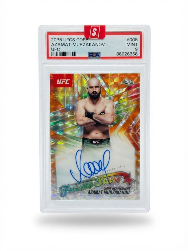 2025 Topps Chrome UFC Future Stars Autographs Azamat Murzakanov Geometric Orange Refractor #FSA-AM Auto 13/25