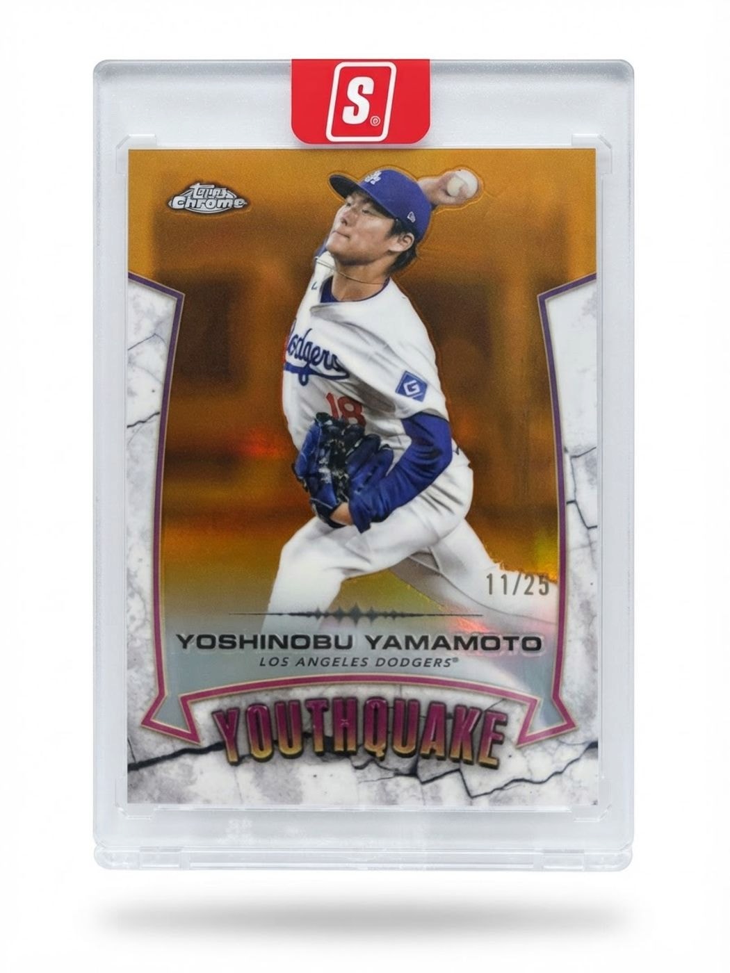 2025 Topps Chrome Youthquake Yoshinobu Yamamoto Orange Refractor #YQ-46 11/25