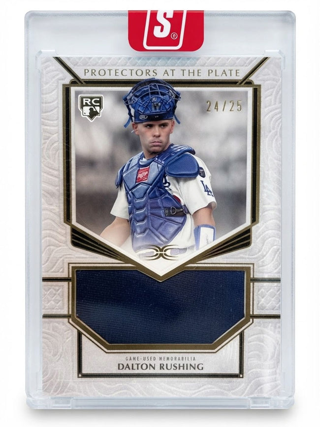 2025 Topps Definitive Collection Protectors at the Plate Relics Dalton Rushing #PPR-DR Rookie 24/25