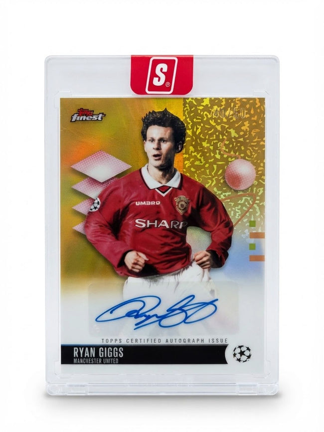 2025 Topps Finest Ryan Giggs Gold Refractor #BA-RG Auto 40/50