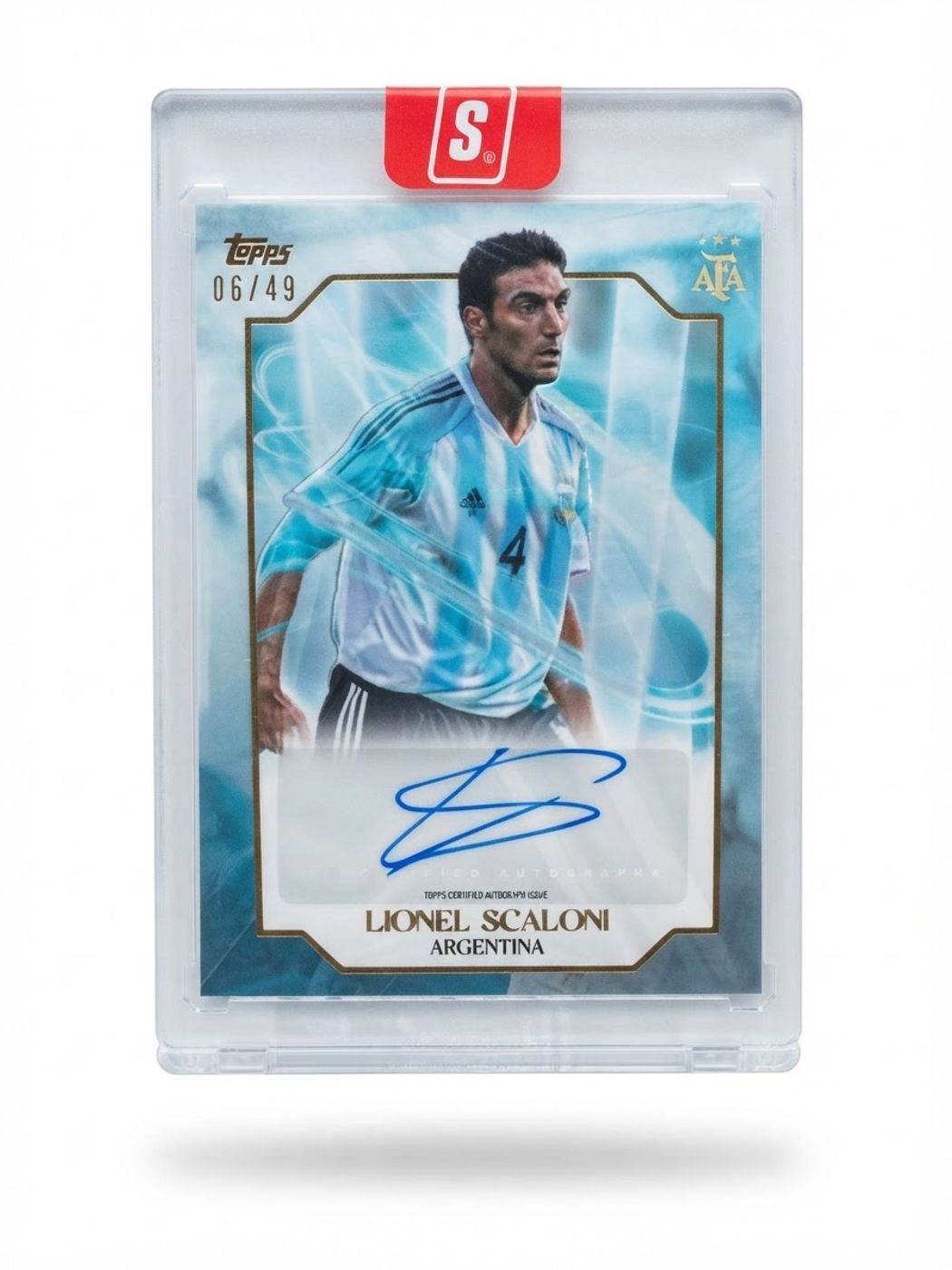 2025 Topps Leyendas Argentinas Autographs Lionel Scaloni Blue Auto 06/49