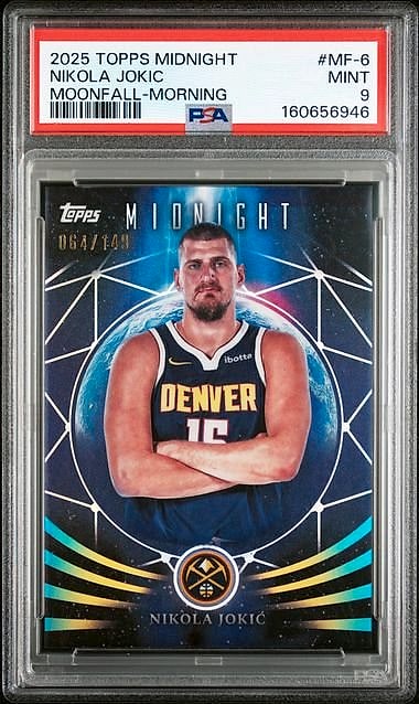 2025 Topps Midnight Nikola Jokic Moonfall-Morning #MF-6 0064/149 PSA 9