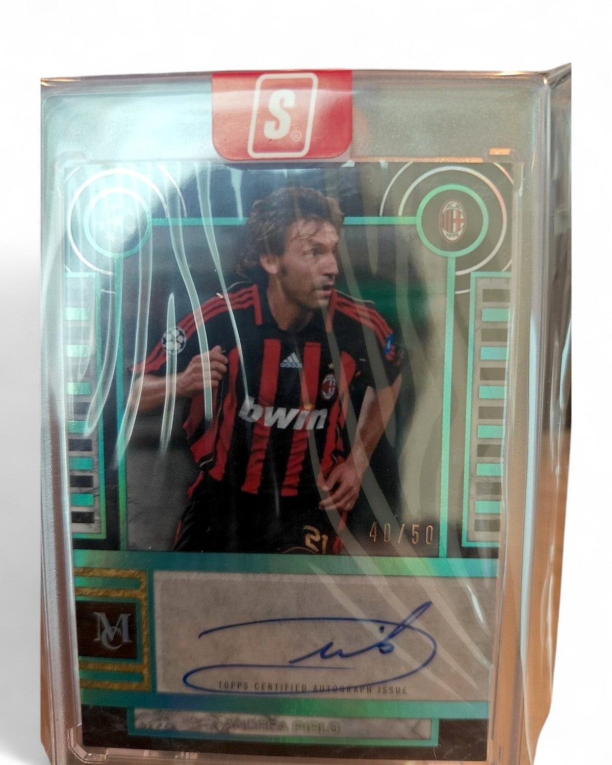 2025 Topps Museum Collection UEFA Marbleized Autograph Andrea Pirlo Turquoise #MMA-AP Auto 40/50