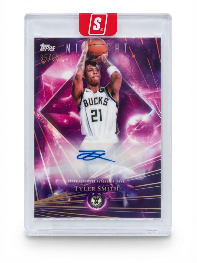 2025-26 Topps Midnight Dark Matter Autographs Tyler Smith Winter Solstice #DMA-TS Auto 35/50
