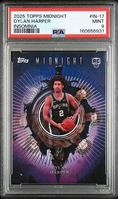 2025 Topps Midnight Insomnia Dylan Harper Insomnia #IN-17 Rookie PSA 9