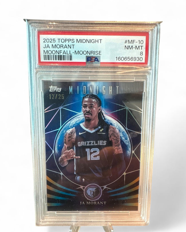 2025 Topps Midnight Moonfall-Moonrise Ja Morant #MF-10 12/25 PSA 8