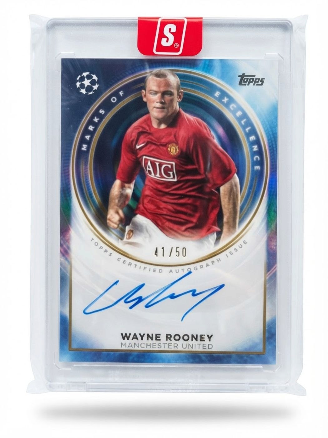 2025 Topps Marks of Excellence Wayne Rooney #ME-WR2 Auto 41/50