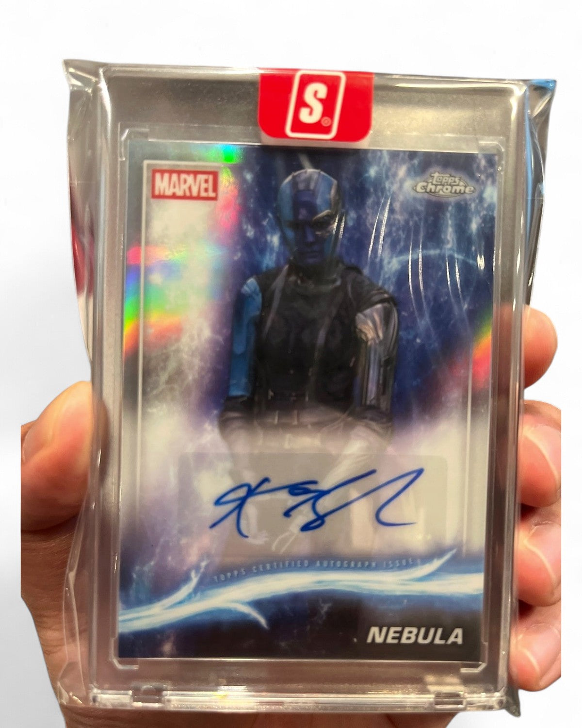 2025 Topps Marvel Studios Chrome Nebula Karen Gillan #AA-KG Auto