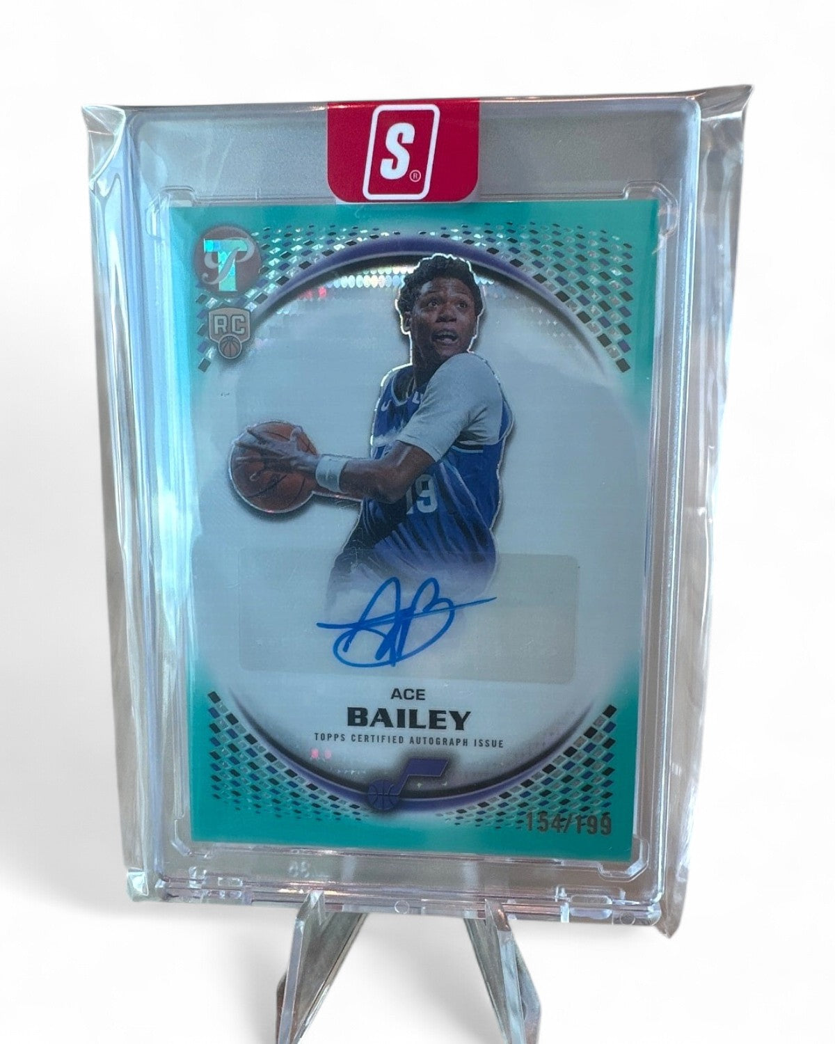 2025 Topps Pristine Auto Ace Bailey Aqua #PR-AB Rookie Auto 154/199