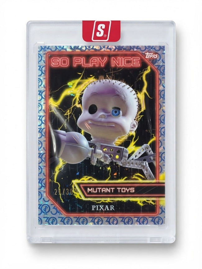 2025 Topps Pixar Toy Story So Play Nice - Mutant Toys Sparkle Blue #SPN-2 21/30