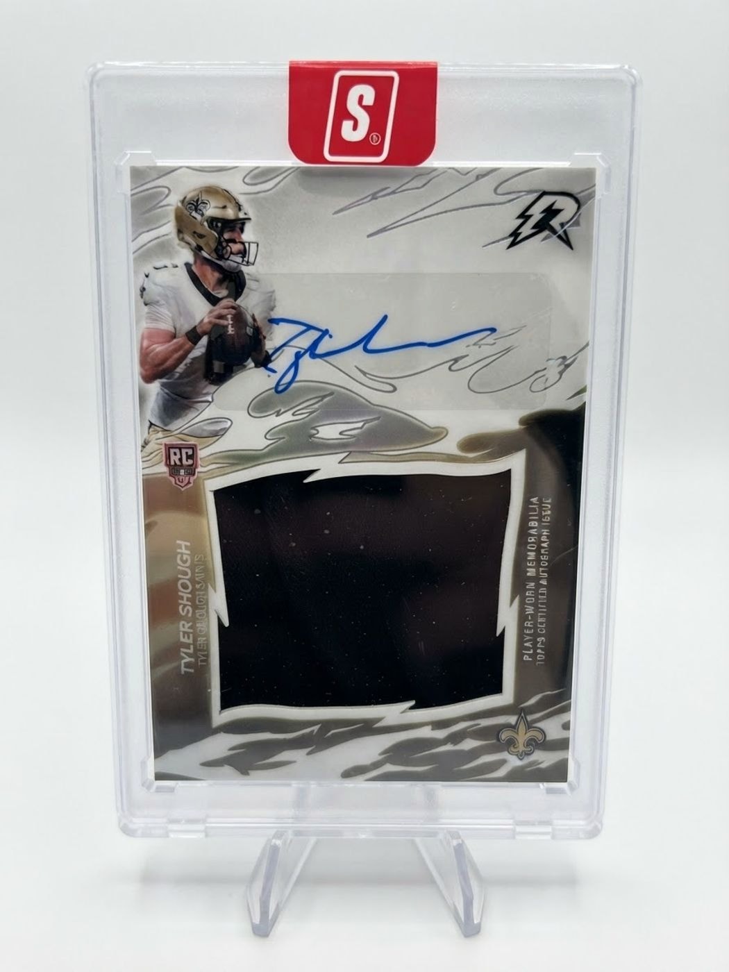 2025 Topps Resurgence Rookie Relic Signatures Tyler Shough White Surge #RRS-TS Rookie Auto