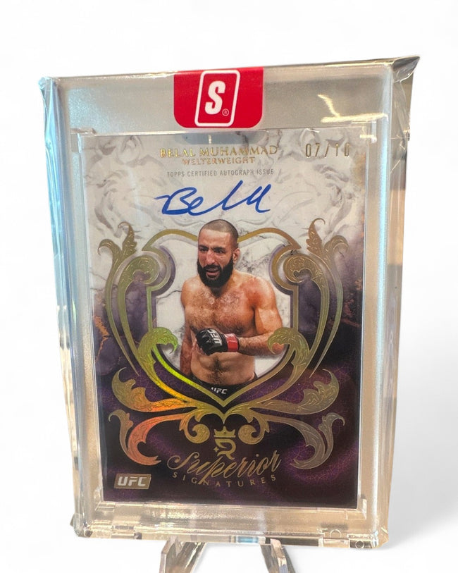 2025 Topps Royalty UFC Superior Signatures Belal Muhammad Gold #SS-BM Auto 07/10
