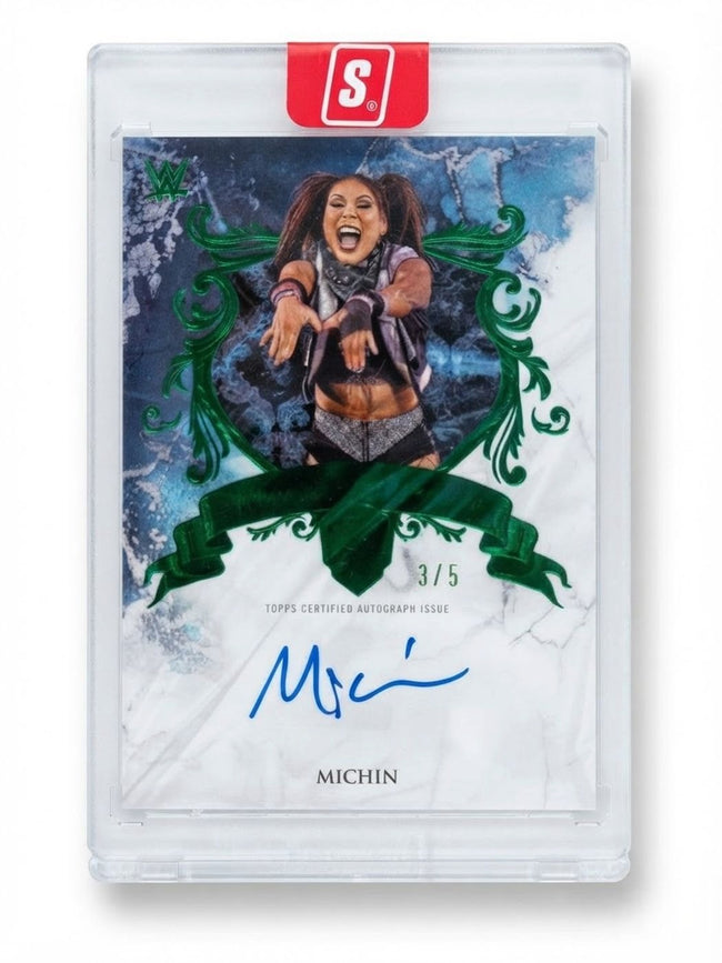 2025 Topps Royalty WWE Autographs Michin Green #RAU-MIC Auto 3/5