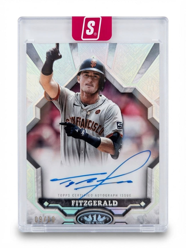 2025 Topps Tier One Break Out Autographs Tyler Fitzgerald Holo Silver #BOA-TF Auto 09/10