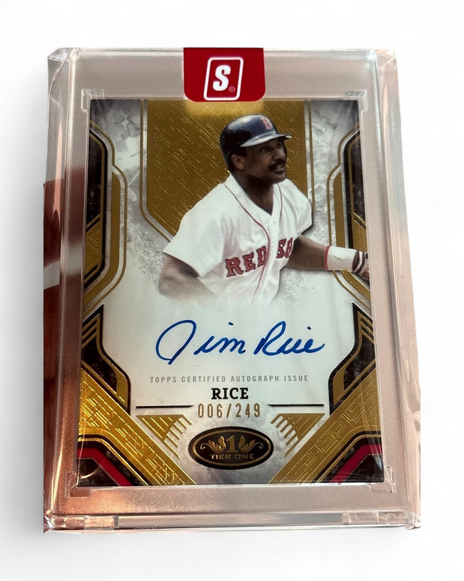 2025 Topps Tier One Prime Performers Autographs Jim Rice #PPA-JRI Auto 006/249