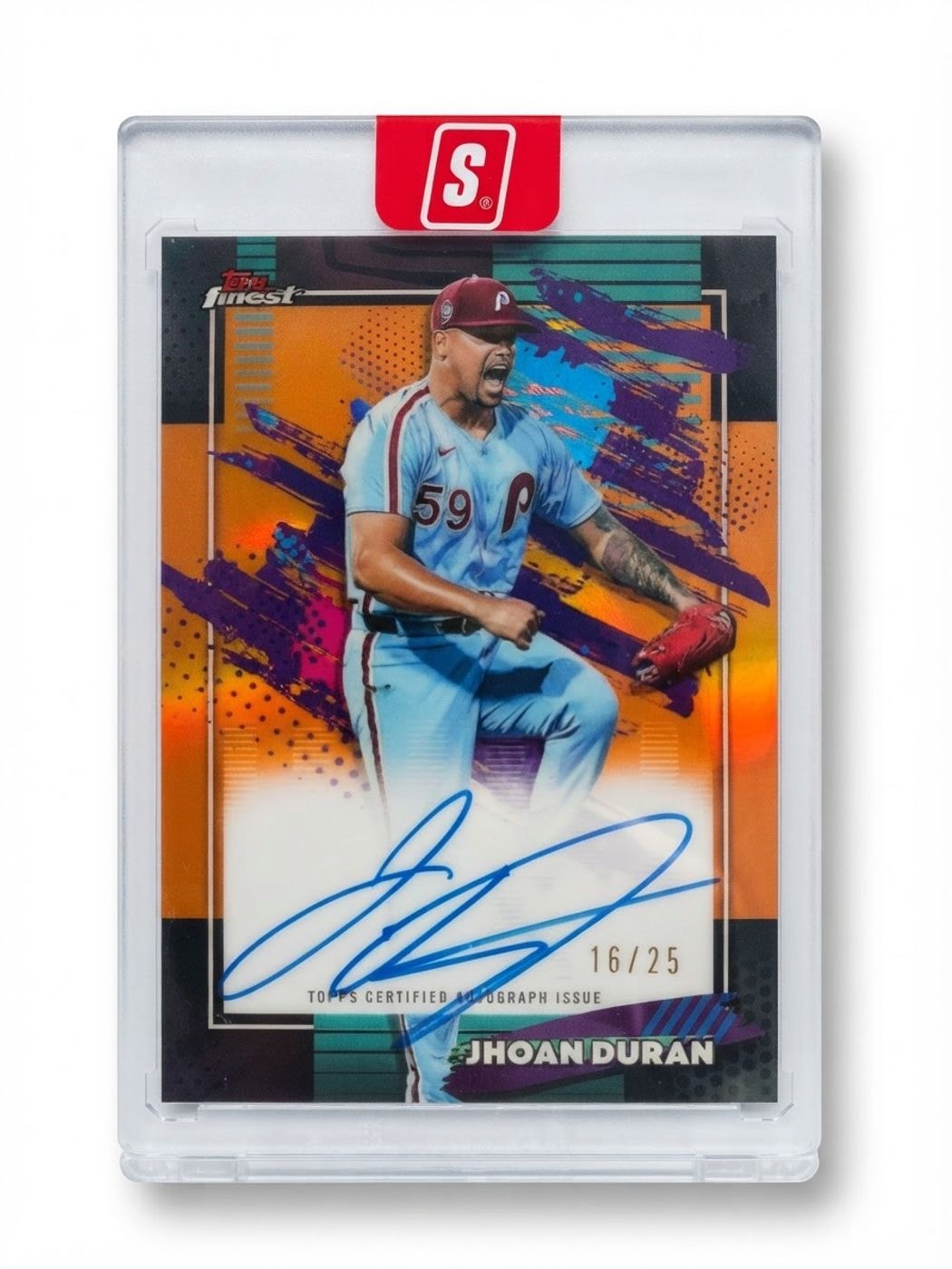 2026 Finest Autographs Jhoan Duran Orange Refractor #FA-JDU Auto 16/25