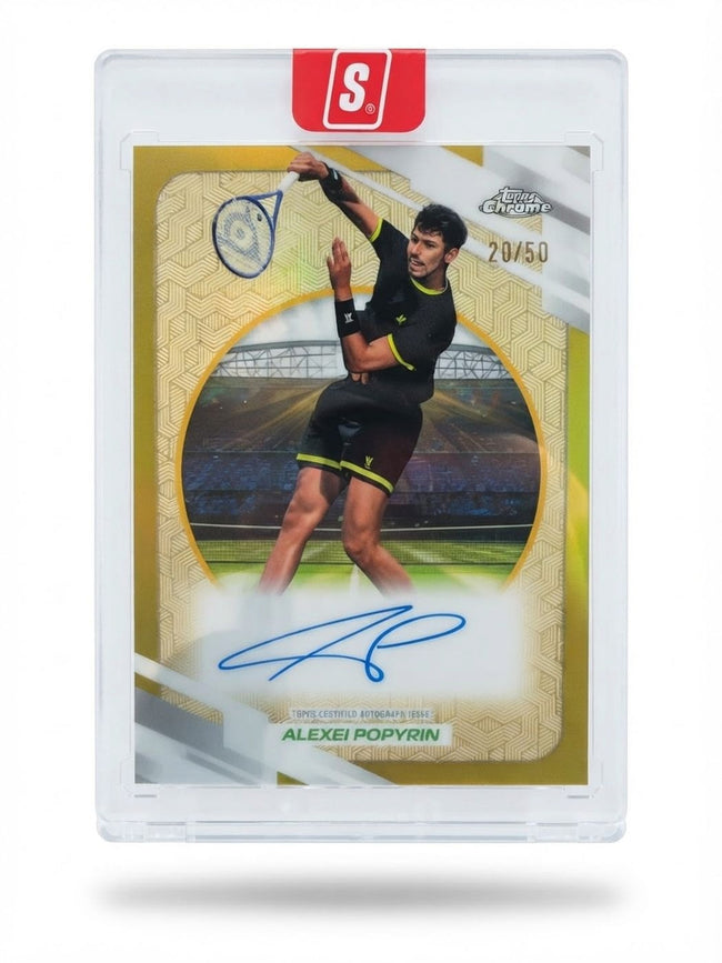 2026 Topps Chrome Alexei Popyrin Gold Refractor #AT-APN Auto 20/50