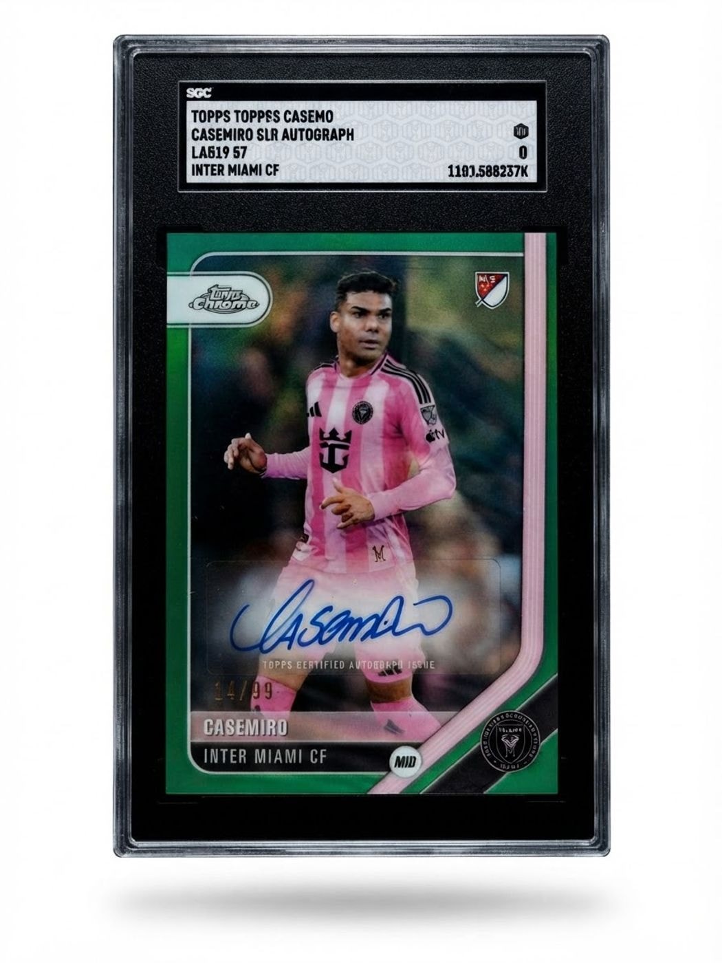 2026 Topps Chrome MLS Chrome Autographs Casemiro Green Refractor #CA-CA Auto 14/99