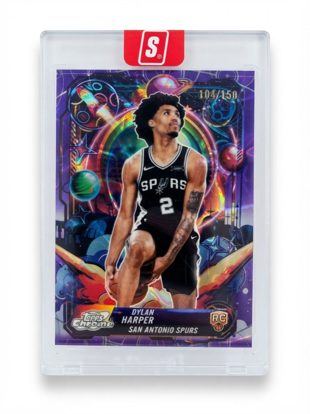 2026 Topps Chrome Propulsion Spurs Dylan Harper Purple #PRP-17 Rookie 104/150
