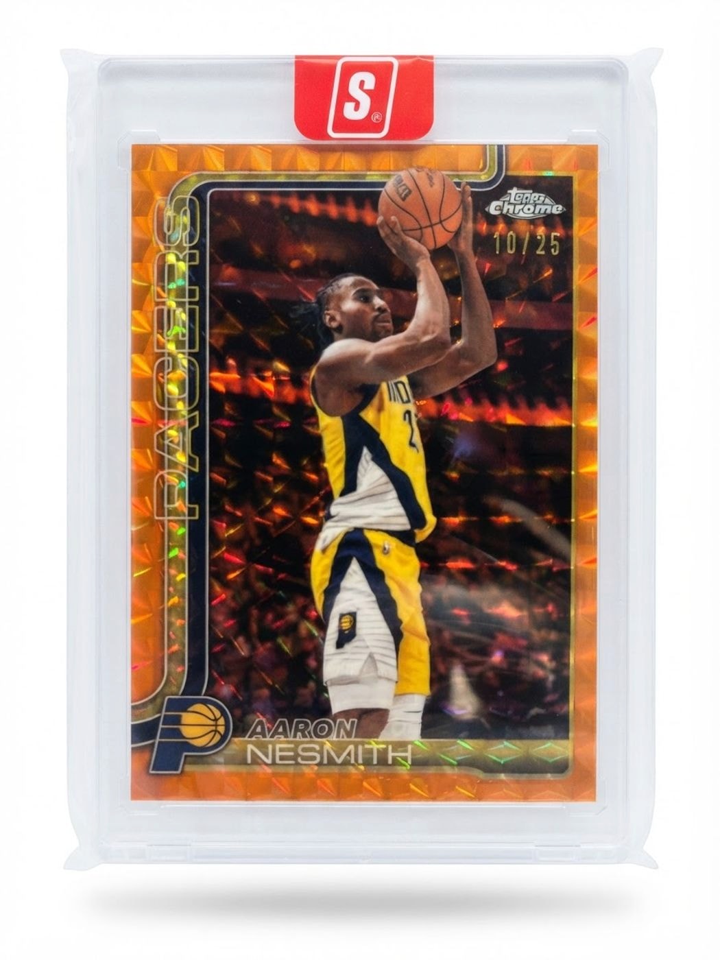 2026 Topps Chrome Update Aaron Nesmith Orange Lava Wave Refractor #134 10/25