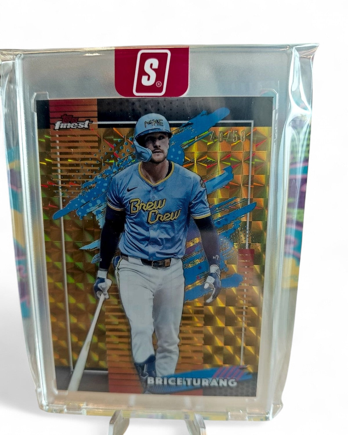 2026 Topps Finest Brice Turang Gold Refractor #186 40/50
