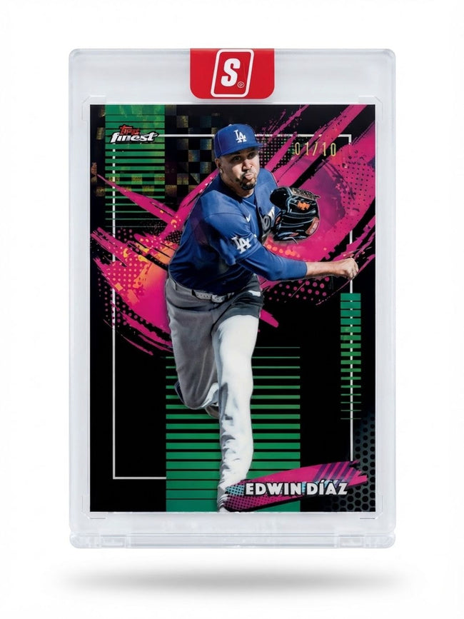 2026 Topps Finest Edwin Diaz Black Refractor #252 01/10