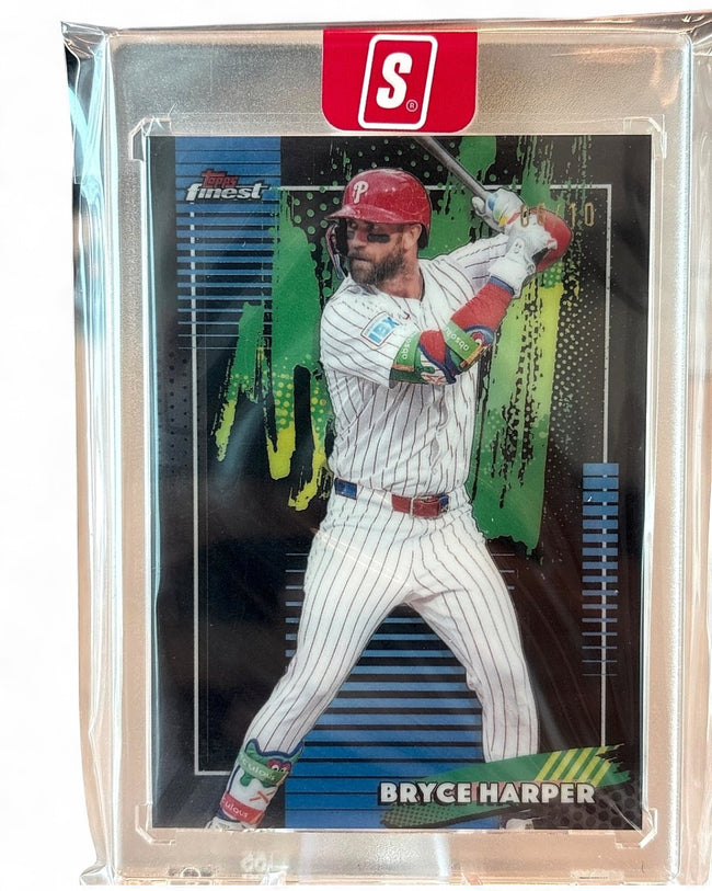 2026 Topps Finest Bryce Harper Green Refractor #73 06/10
