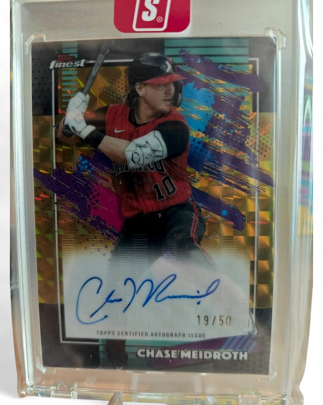 2026 Topps Finest Autograph Chase Meidroth Gold Geometric Refractor #FA-CM Auto 19/50