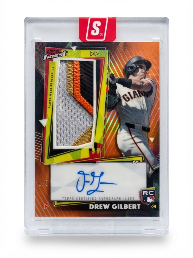 2026 Topps Finest Rookie Patch Autograph Drew Gilbert Orange #RPA-DG Rookie Auto