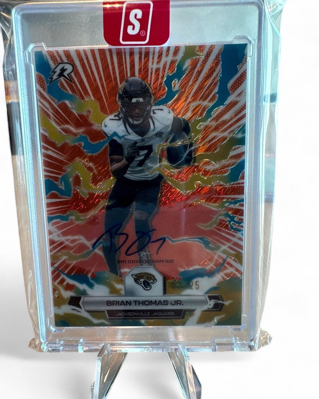 2026 Topps Reiatsu Jaguars Brian Thomas Jr. Red/Orange Refractor #45 Auto 03/25