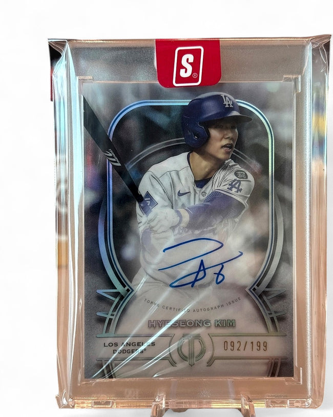 2026 Topps Tribute Autographs Hyeseong Kim Blue #TA-HK Rookie Auto 092/199
