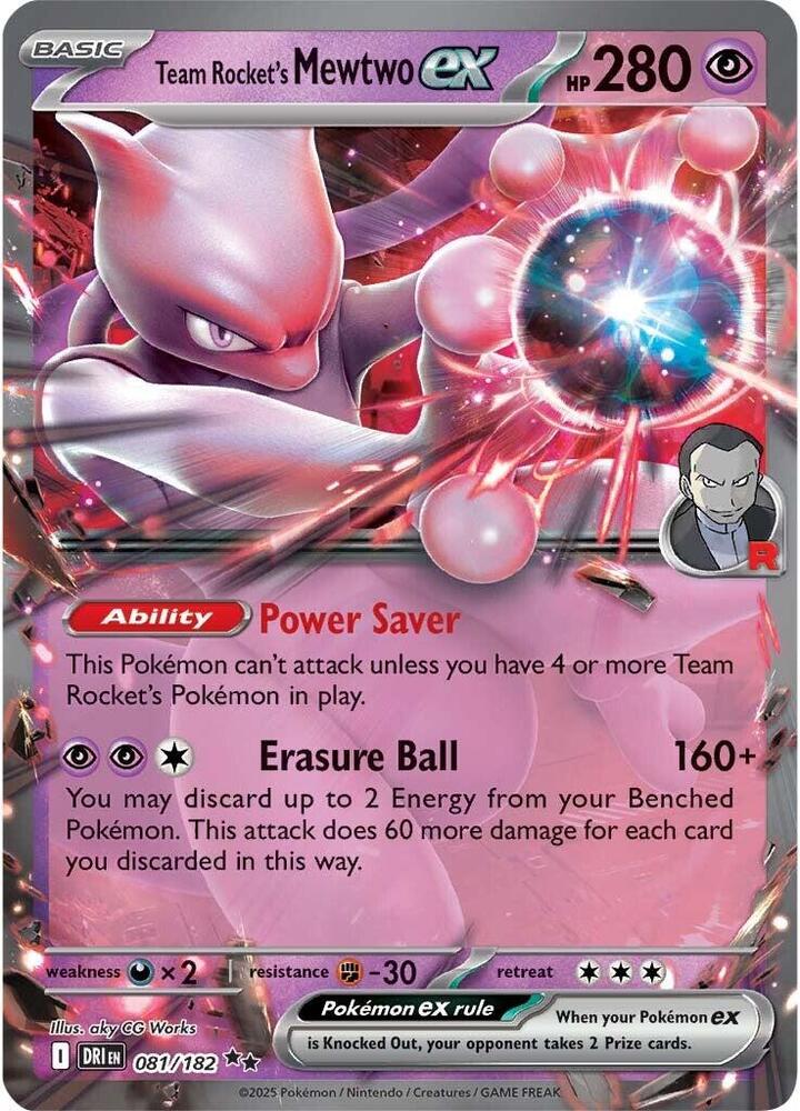 Team Rocket's Mewtwo Ex 081/182