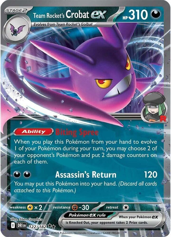 Team Rocket's Crobat Ex 122/182