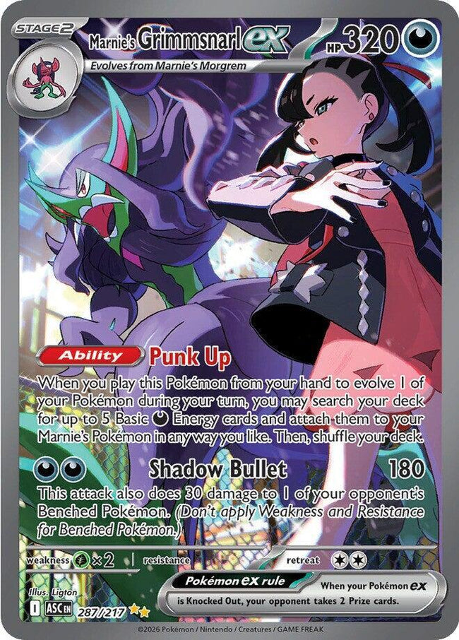 Marnie's Grimmsnarl Ex 287/217