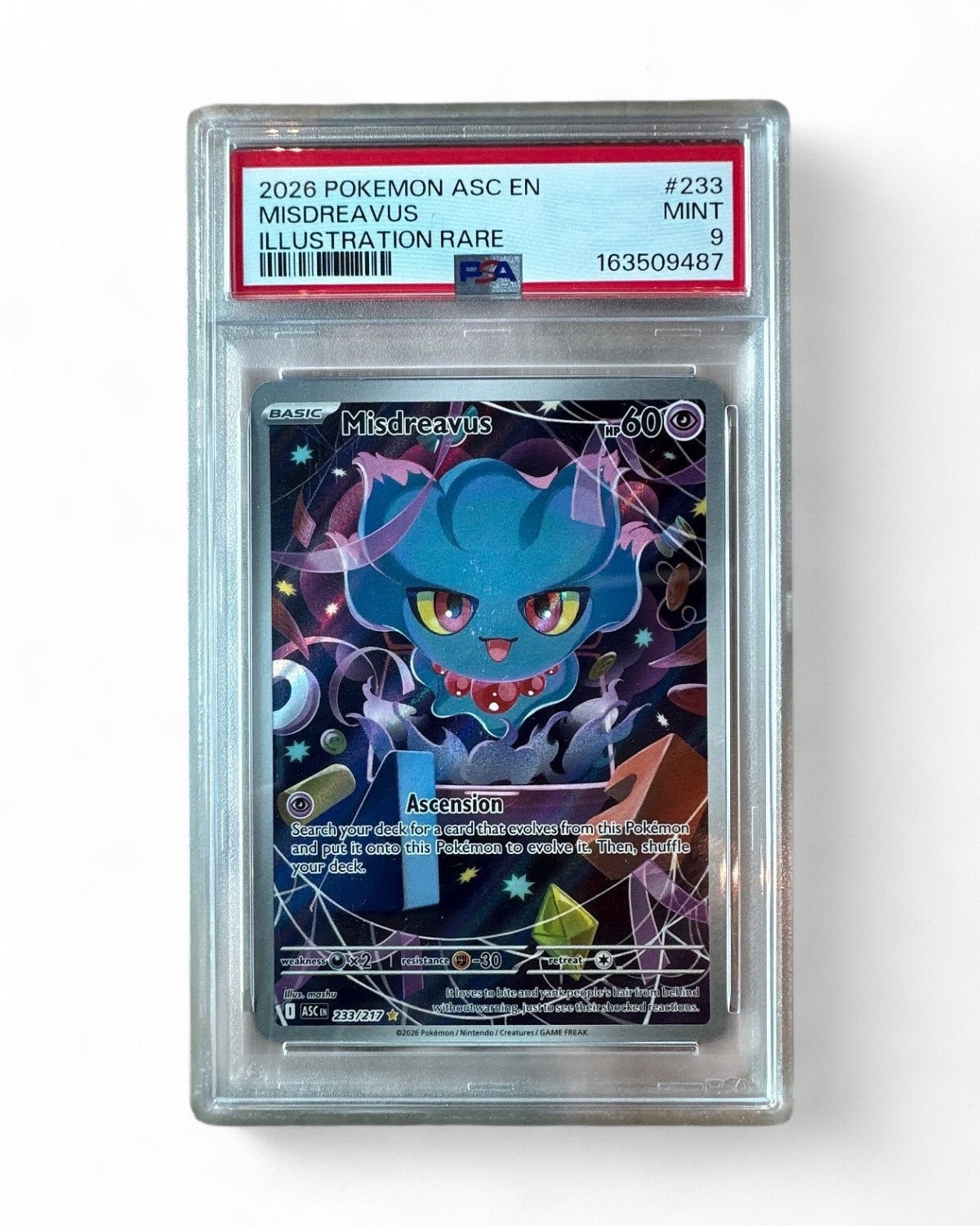 2026 Ascended Heroes Misdreavus 233/217 PSA 9