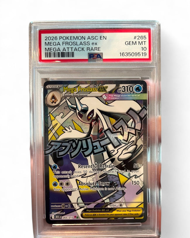 2026 Ascended Heroes Mega Froslass Ex 265/217 PSA 10