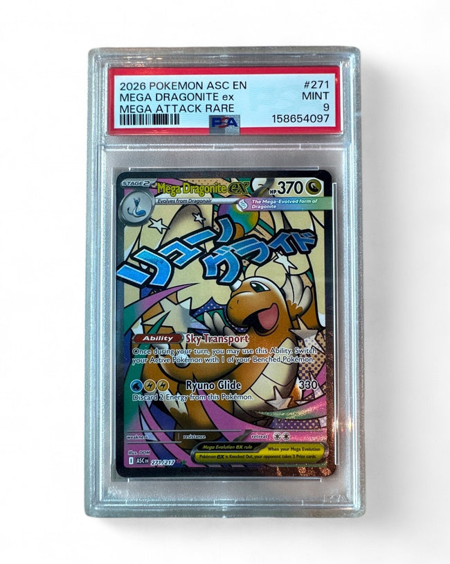 2026 Ascended Heroes Mega Dragonite Ex 271/217 PSA 9