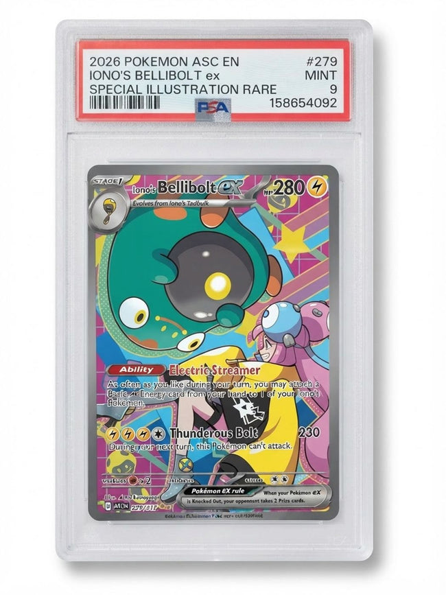 2026 Ascended Heroes Iono's Bellibolt Ex 279/217 PSA 9